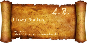 Liszy Nerina névjegykártya